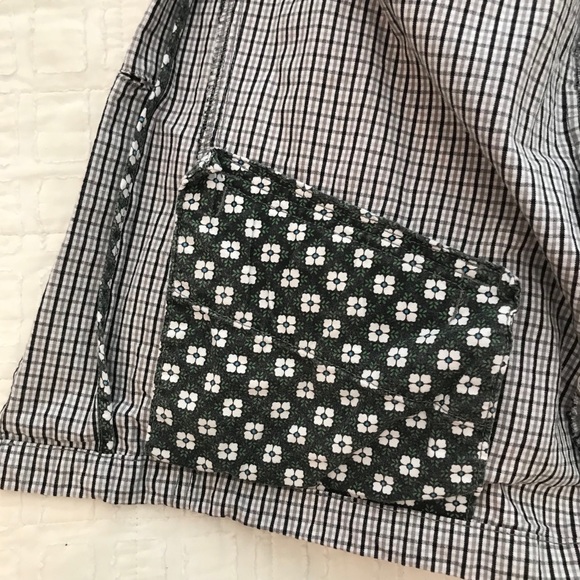 Roxy Black & White Plaid Button Front Hooded Light Spring Jacket - Picture 8 of 15